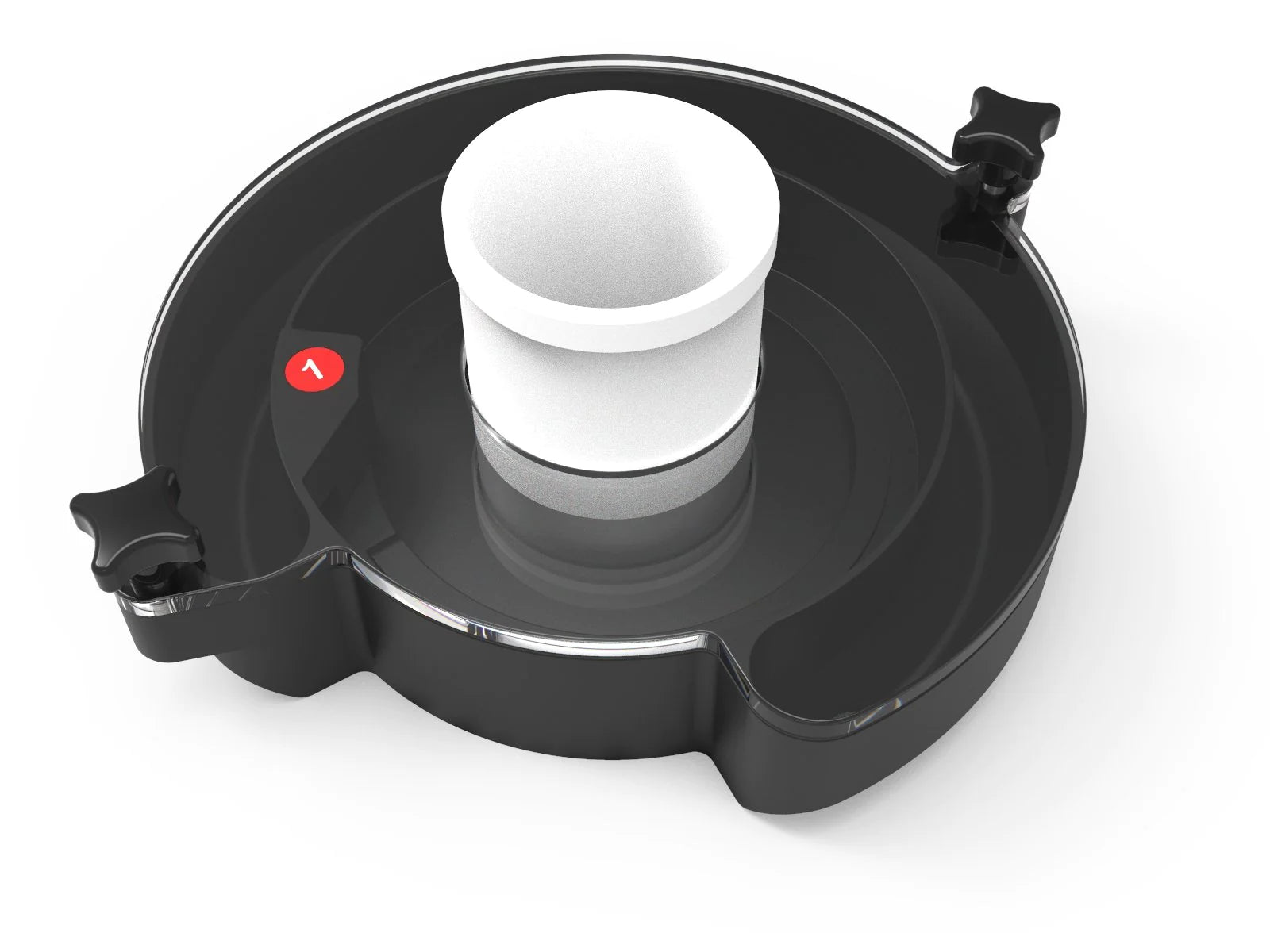 Anneau d'alimentation (avec 6 segments de sortie) avec couvercle et sortie de trémie prolongée